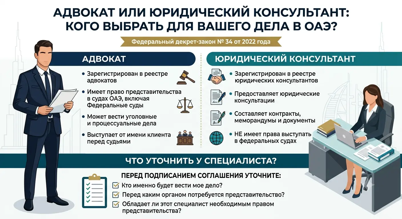 Адвокат или юридический консультант