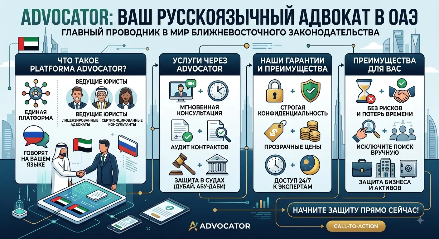 Русскоязычный адвокат в ОАЭ 2026