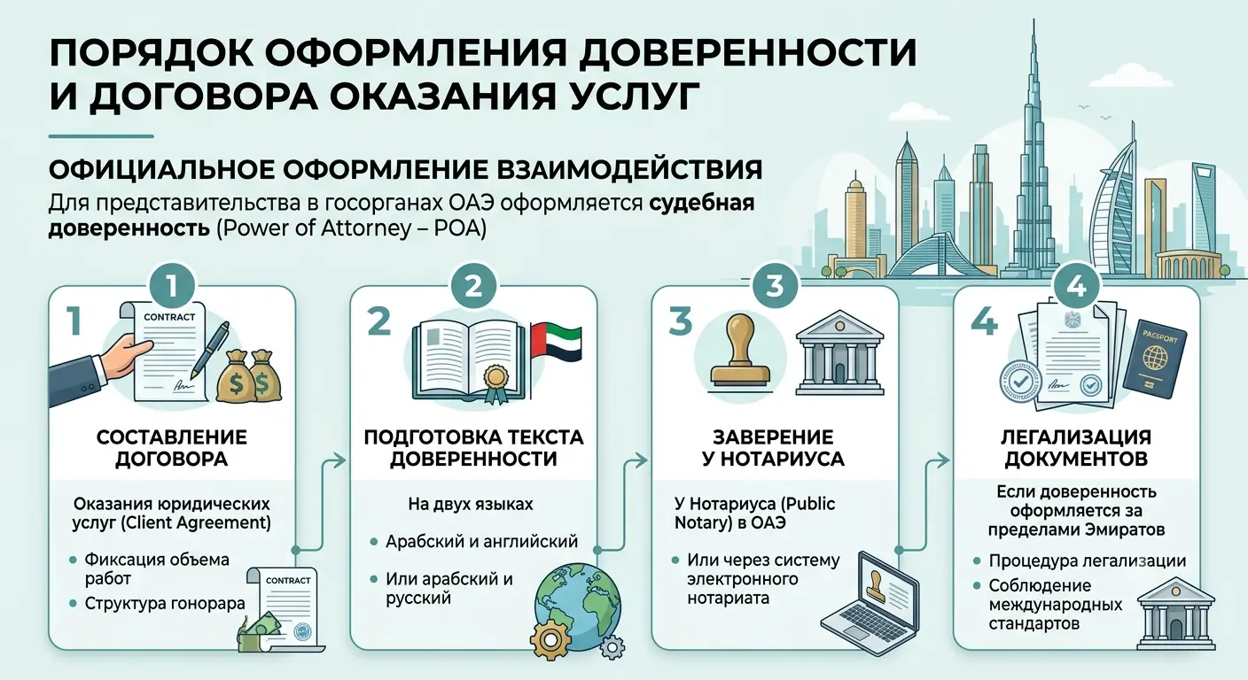 Оформление договора и доверенности